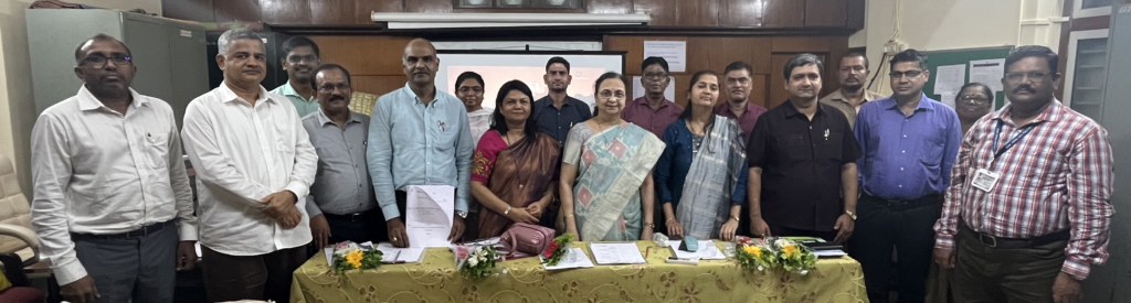 All staff members with the Mock Peer Team on 13 July 2024 "Exit Meeting" in conference hall of Dr. T. K. Tope Arts & Commerce Night College.